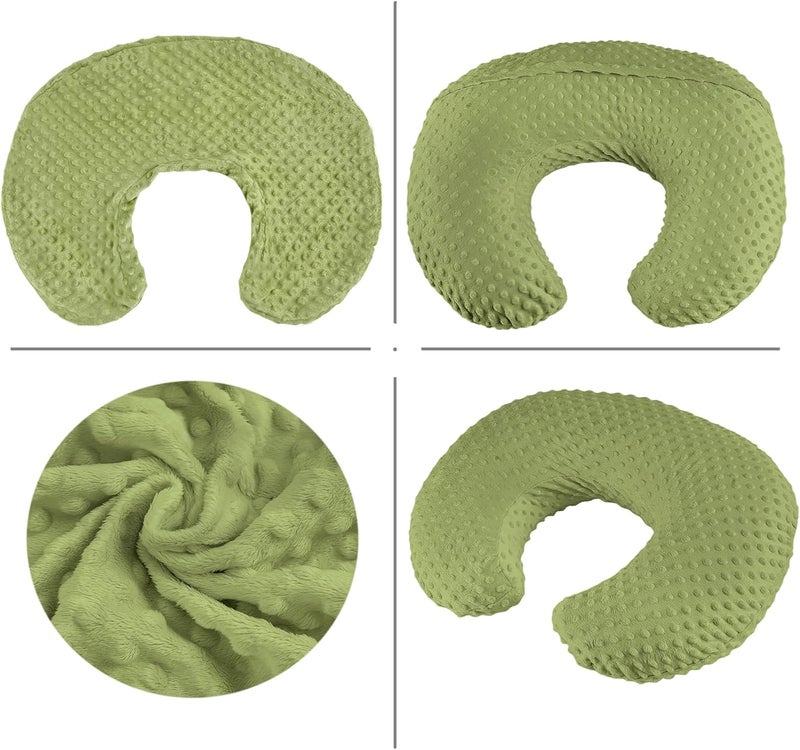 ANHEBEIBEI Nursing Pillow for Bottle and Breastfeeding, Ergonomic Comfort Nursing Essentials for Mom and Baby, Feeding Support Pillow with Removable Cover, Easier and Healthier Nursing (Dark Green) - Image 4